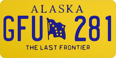 AK license plate GFU281