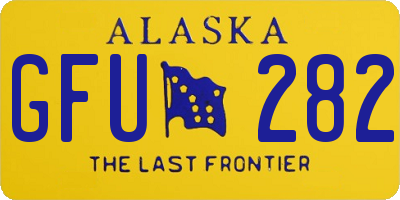 AK license plate GFU282