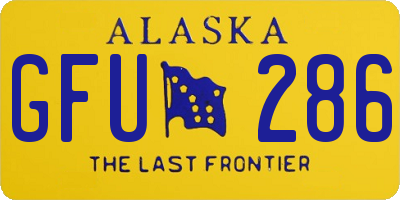 AK license plate GFU286