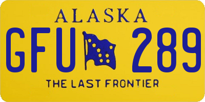 AK license plate GFU289