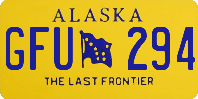 AK license plate GFU294