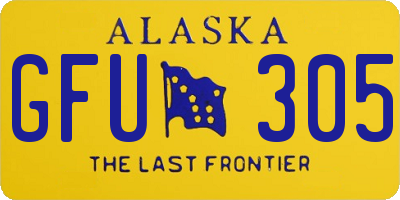 AK license plate GFU305