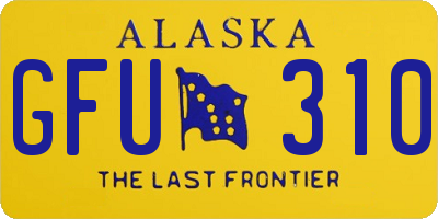 AK license plate GFU310