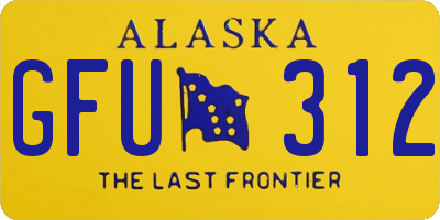 AK license plate GFU312