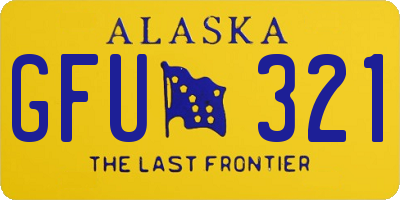 AK license plate GFU321