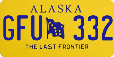 AK license plate GFU332