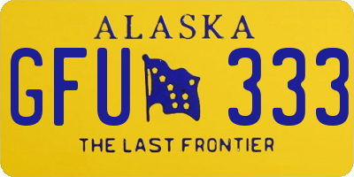 AK license plate GFU333
