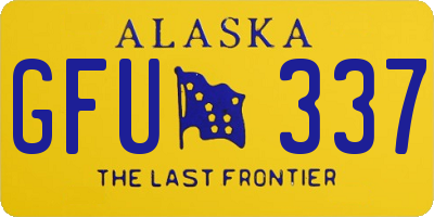 AK license plate GFU337