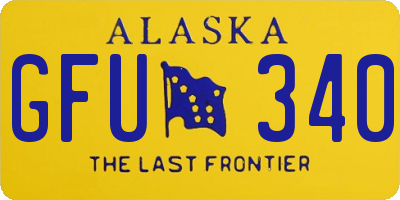 AK license plate GFU340