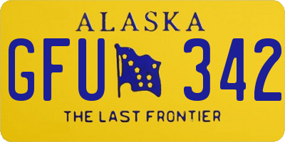 AK license plate GFU342