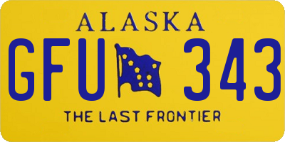 AK license plate GFU343