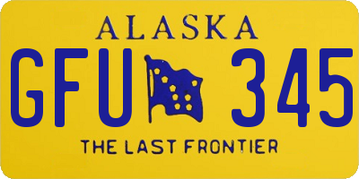AK license plate GFU345