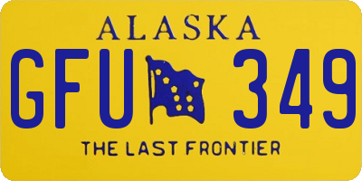 AK license plate GFU349