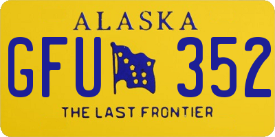 AK license plate GFU352