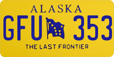 AK license plate GFU353