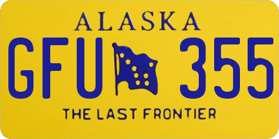 AK license plate GFU355