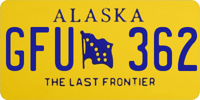 AK license plate GFU362