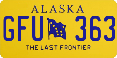 AK license plate GFU363