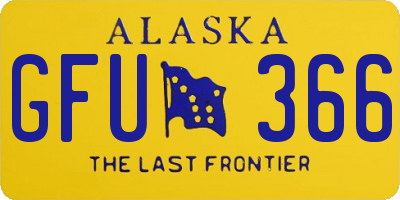 AK license plate GFU366