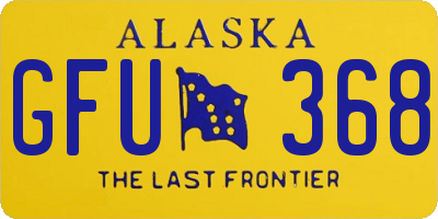 AK license plate GFU368