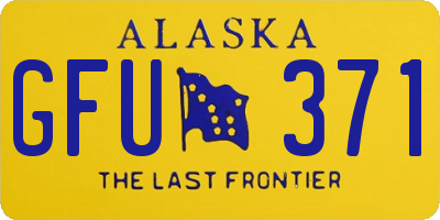 AK license plate GFU371