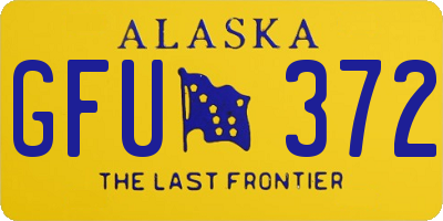 AK license plate GFU372