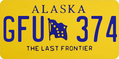 AK license plate GFU374