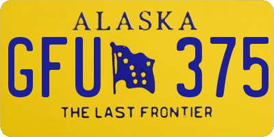 AK license plate GFU375
