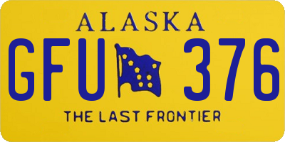 AK license plate GFU376