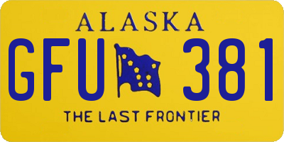 AK license plate GFU381