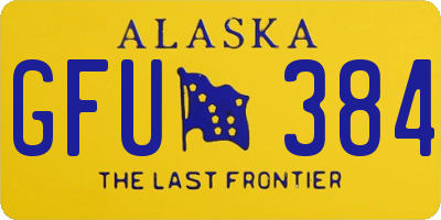 AK license plate GFU384