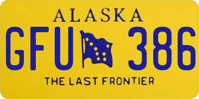AK license plate GFU386