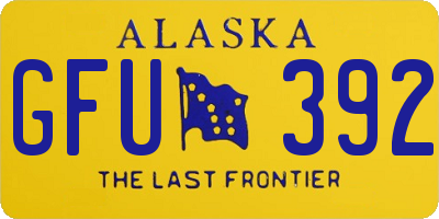AK license plate GFU392