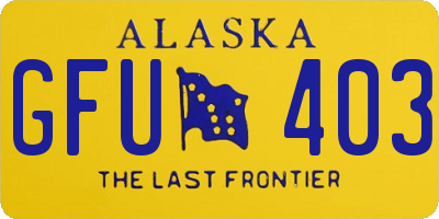 AK license plate GFU403