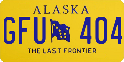 AK license plate GFU404