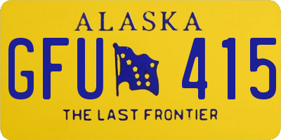 AK license plate GFU415
