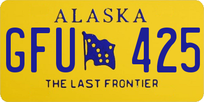AK license plate GFU425