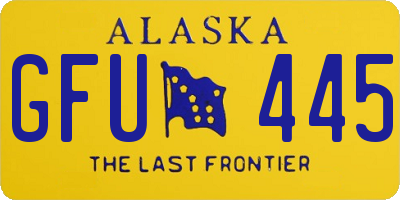 AK license plate GFU445