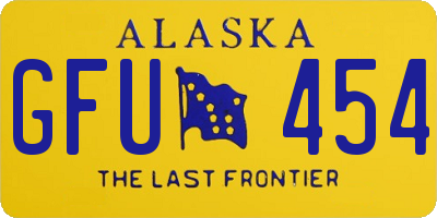AK license plate GFU454