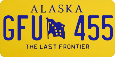 AK license plate GFU455