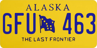 AK license plate GFU463