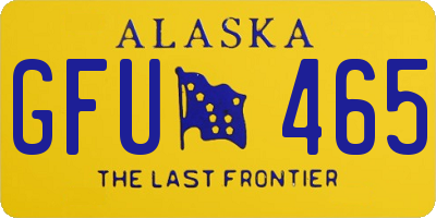 AK license plate GFU465