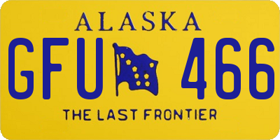 AK license plate GFU466
