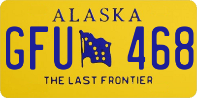 AK license plate GFU468