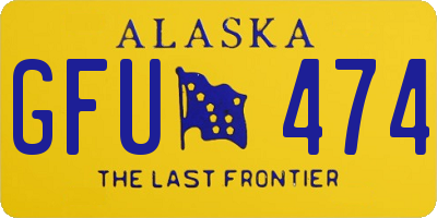 AK license plate GFU474