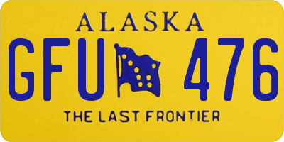 AK license plate GFU476