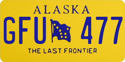 AK license plate GFU477
