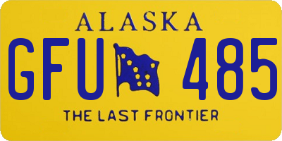 AK license plate GFU485