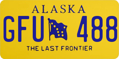 AK license plate GFU488