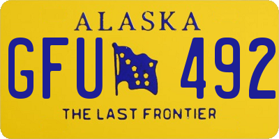 AK license plate GFU492
